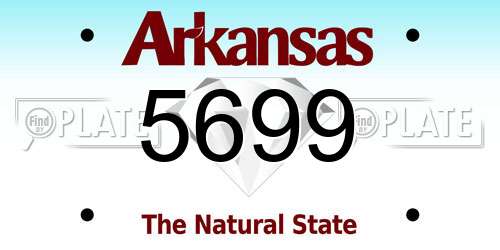 5699 Arkansas License Plate