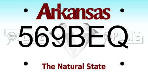 569BEQ Arkansas License Plate