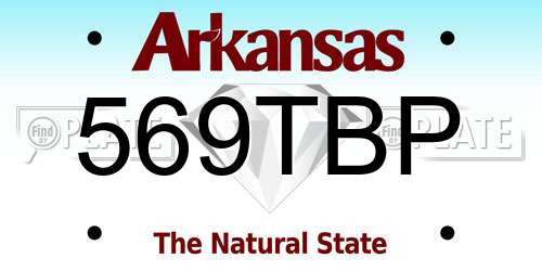 569TBP Arkansas License Plate