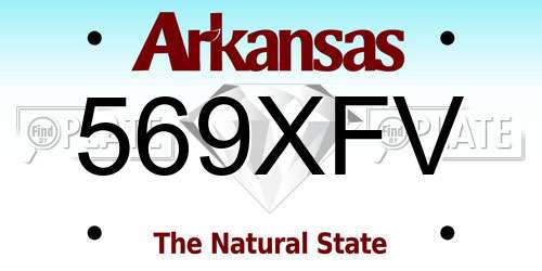 569XFV Arkansas License Plate