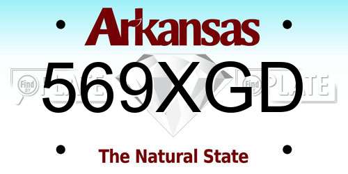 569XGD Arkansas License Plate