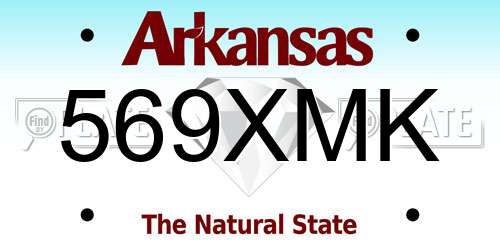 569XMK Arkansas License Plate