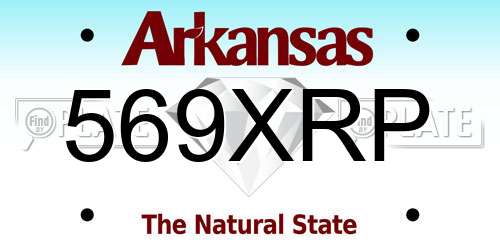 569XRP Arkansas License Plate