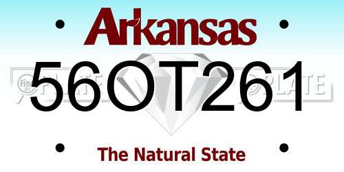56OT261 Arkansas License Plate