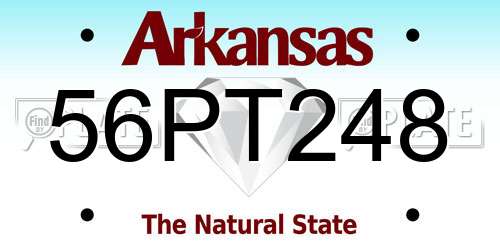 56PT248 Arkansas License Plate