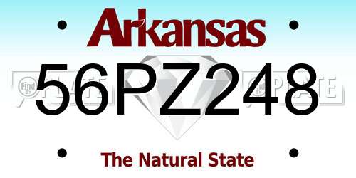 56PZ248 Arkansas License Plate