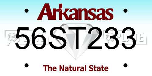 56ST233 Arkansas License Plate