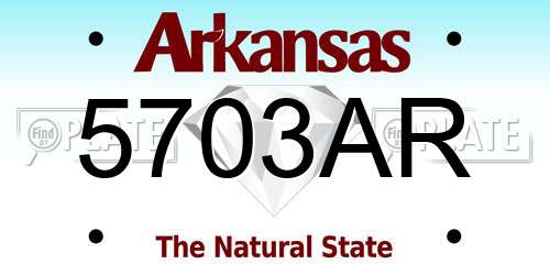 5703AR Arkansas License Plate