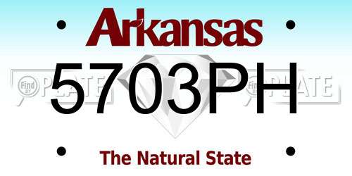 5703PH Arkansas License Plate