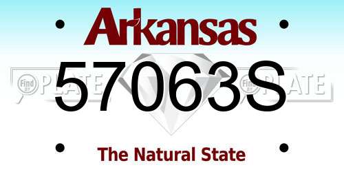57063S Arkansas License Plate