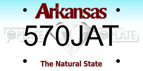 570JAT Arkansas License Plate