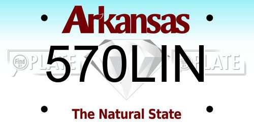 570LIN Arkansas License Plate