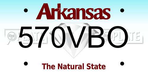 570VBO Arkansas License Plate