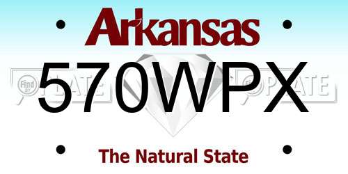 570WPX Arkansas License Plate
