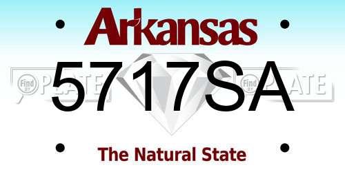 5717SA Arkansas License Plate