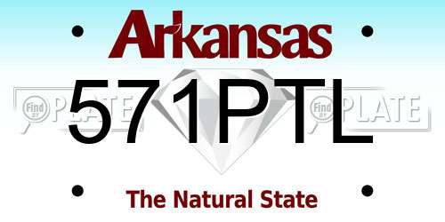 571PTL Arkansas License Plate
