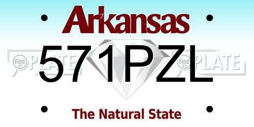 571PZL Arkansas License Plate