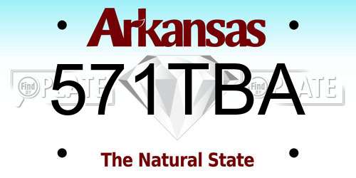571TBA Arkansas License Plate