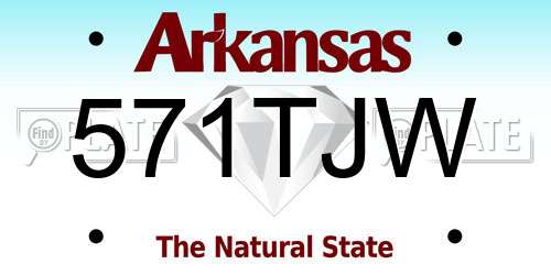 571TJW Arkansas License Plate