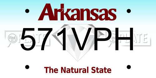 571VPH Arkansas License Plate