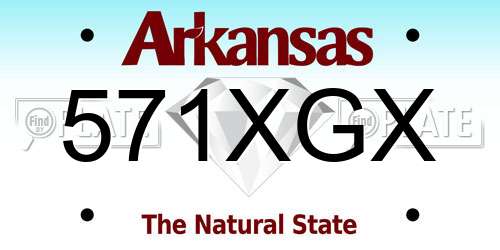 571XGX Arkansas License Plate