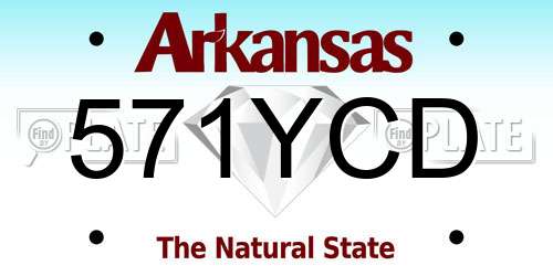 571YCD Arkansas License Plate