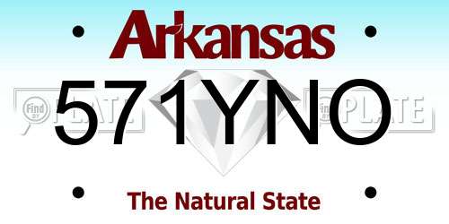571YNO Arkansas License Plate