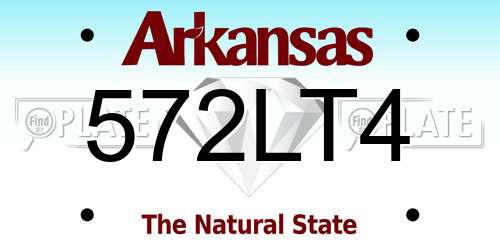 572LT4 Arkansas License Plate