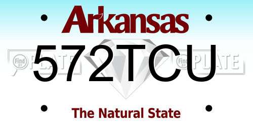 572TCU Arkansas License Plate