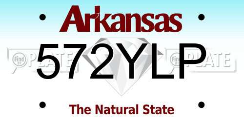 572YLP Arkansas License Plate