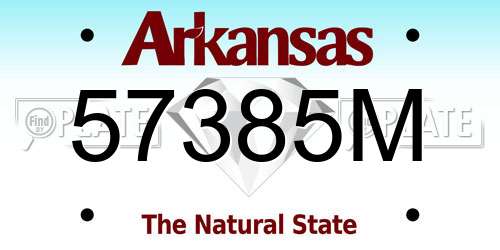 57385M Arkansas License Plate