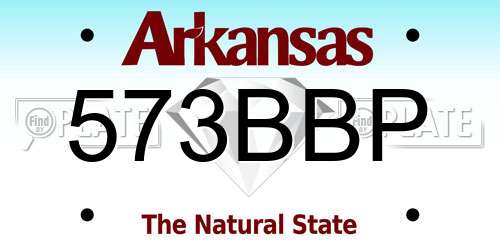 573BBP Arkansas License Plate