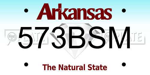 573BSM Arkansas License Plate