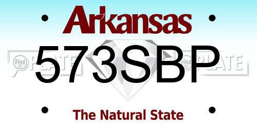 573SBP Arkansas License Plate