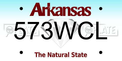 573WCL Arkansas License Plate