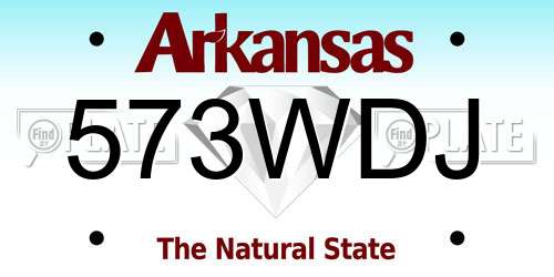 573WDJ Arkansas License Plate
