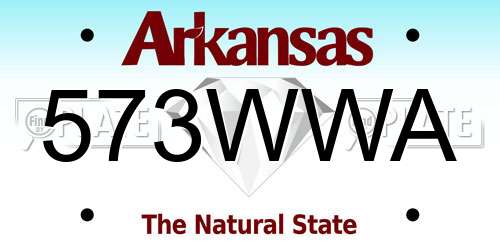 573WWA Arkansas License Plate