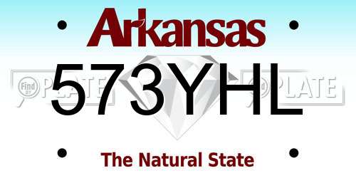 573YHL Arkansas License Plate