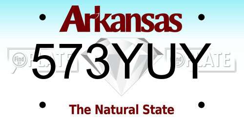 573YUY Arkansas License Plate