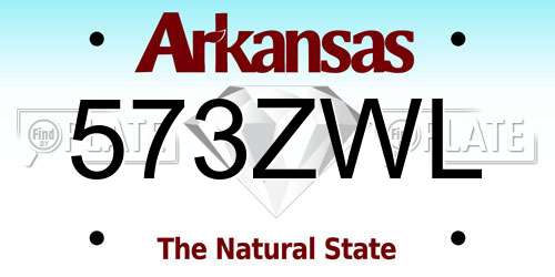 573ZWL Arkansas License Plate