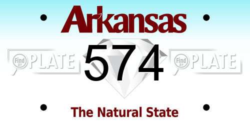574 Arkansas License Plate