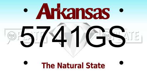 5741GS Arkansas License Plate