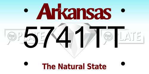 5741TT Arkansas License Plate