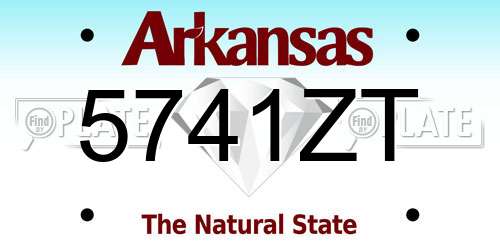 5741ZT Arkansas License Plate