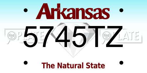 5745TZ Arkansas License Plate
