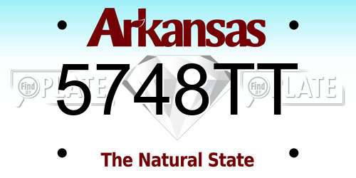 5748TT Arkansas License Plate