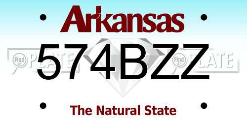 574BZZ Arkansas License Plate