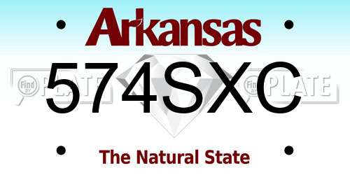 574SXC Arkansas License Plate