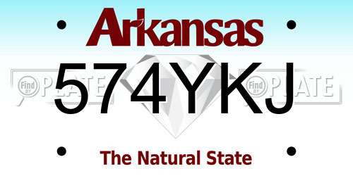 574YKJ Arkansas License Plate