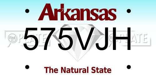 575VJH Arkansas License Plate